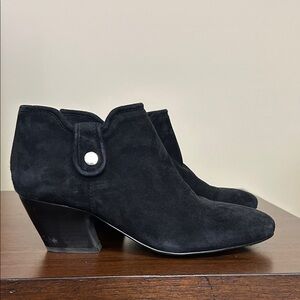 Ivanka Trump Black Suede Ankle Booties
